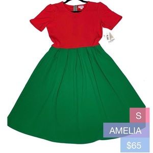 COPY - LuLaRoe Amelia Dress Spring NWT Watermelon Small
